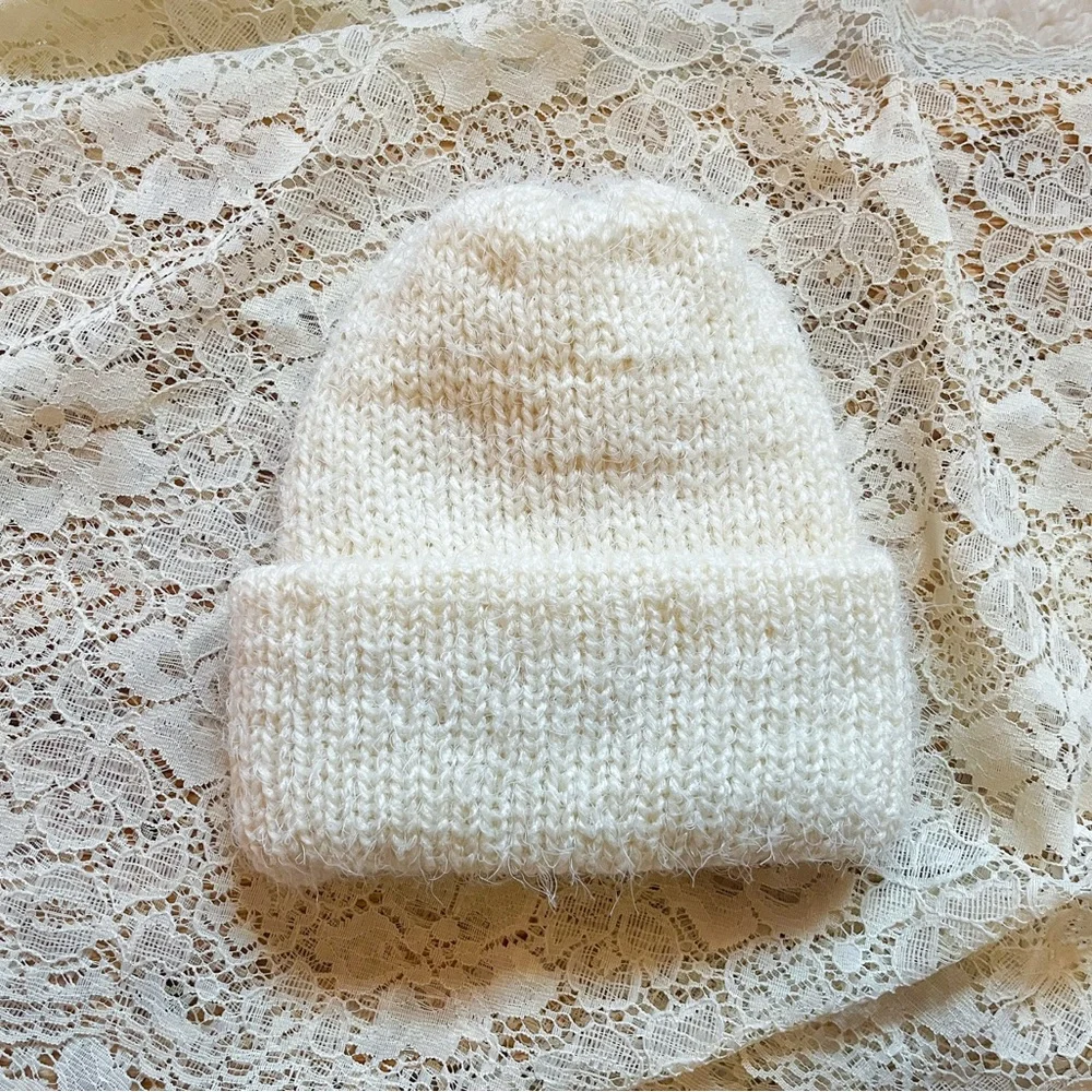Cozy Fuzzy Hand Knit Knitted Beanie